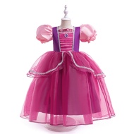 Cinderella Princess Party สาวปุยคอสเพลย์ Snow White Rapunzel ชุดวันเกิดสําหรับเด็ก Beauty Beast ฮาโล