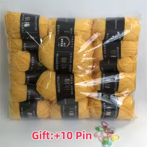 20PCS 4ply Milk Cotton Knitting Yarn Needlework Dyed Lanas For Crochet Craft Sweater Hat Dolls At Lo