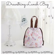 Drawstring Lunch Bag (Badtz Maru, Hello Kitty, Melody, Cinnamoroll | Sanrio + Stella Lou, Duffy, Shellie May | Disney)