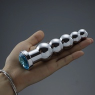 Five Beads Stainless Steel Anal Beads  Anus Dilator Stimulation Jewelry Metal Butt Plug