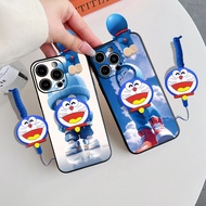 Huawei P10 Lite P10 P10 Plus P20 P20 Pro P30 P30 Pro P30 Lite Nova 4e P40 P20 Lite Nova 3e P40 Pro 3D Cute Cartoon Doraemon Phone Case Phone Cover with Holder Stand Lanyard