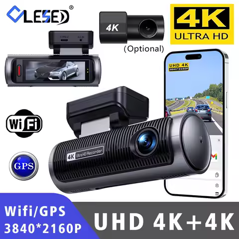 Dual Lens 4K+4K Dash Cam WiFi GPS Front 4K Rear 4K DVR Video Recorder 24H Night Vision Dashcam Car C
