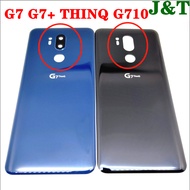 100% Back Door Battery Cover For LG G7 ThinQ G7+ G710 G710EM Glass Housing With Camera Lens Adhesive