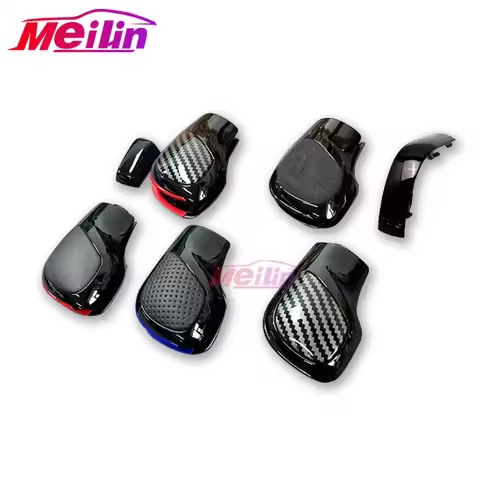 1 Black Knight shift knob gear side cover DSG logo, suitable for Volkswagen Golf 6 7 R GTI Passat B7