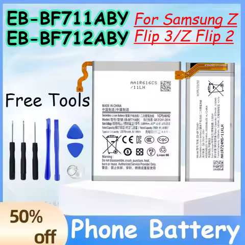 EB-BF711ABY/EB-BF712ABY Battery for Samsung Z Flip 3/Z Flip 2 Replace Mobile Phone Battery +Free Too