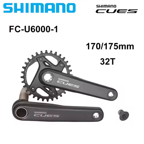 SHIMANO CUES FC-U6000-1 2-PIECE CRANKSET 1x11/10/9-speed 170MM 175MM 30T 32T Recommended Bottom Brac