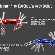 Hex Key Set / Torx Key Set c/w 4pcs socket set