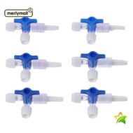 MERLYMALL 6pcs Ball Valve, Plastic Luer Connections 3-Way Valve, Medical Male Lock 3-Way Stopcocks W