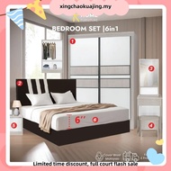 ((Prepare to Install) Rena-4x6 Bedroom Set Sliding Door, Bedroom Set, Wardrobe, 4X6 Wardrobe, Bedroo