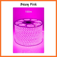 ไฟเส้น LED Strip ไฟสายยางท่อแบน 5050 HS (100 เมตร)(แถมฟรี ปลั๊กหัวจ่าย 5ตัว)