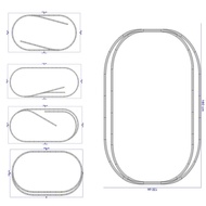 Train Model Track PIKO 1/87 Entry Level HO Type Track Set With Power Connection Card And Various Options