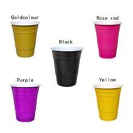 16oz Reusable Plastic Party Cups, Durable Drinking Glasses For Graduation/Back To School Party Drink