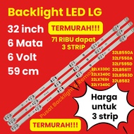MATA LG 32 INCH LED TV BACKLIGHT 6 EYES 59 CM 32LB550A 32LF550A 32LF595D 32LB561T 32LB563D 32LB582 3
