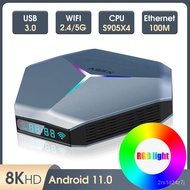 A95X F4  Android 11 Smart TV BOX Amlogic S905X4 8K Ultra HD RGB Light  Set Top Box 4GB RAM 32GB 64GB 2.4G/5G Dual Wifi B