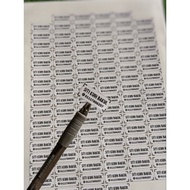 Sticker label murah | sticker label hitam putih | sticker label kecil
