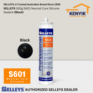 SELLEYS 300g S601 Neutral Cure Silicone Sealant (Black/Clear/White)
