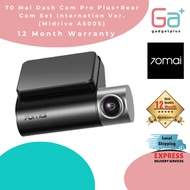 70mai A500 70mai A500S Pro Plus with Rear Cam 1944P Dashcam Built-in GPS Cam Car DVR Camera Global
