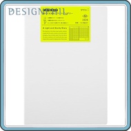 Midori Flat Diary 2026 Monthly Planner A4 & A5 in Black and White - Starts October 2025