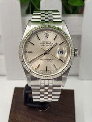 ROLEX勞力士16234，白金牙圈，條丁導軌面，3135機芯，直徑36mm，狀態完美，歡迎門市交收，旺角上海街433號地鋪，長盛錶行