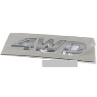 logo chữ nổi 4WD dán đuôi xe HYUNDAI KIA xịn cao cấp