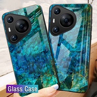 Phone case Huawei Pura 90 90S Pro Max Fashion Marble Tempered Glass Protector Soft Frame Silicon Bac