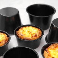 Egg Tart Mold Round Carbon Steel Non-Stick Pudding Cup Muffin Cake Mold Pudding Cup Egg Tart Egg Tar
