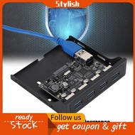stylish365 ASHATA USB Front Panel PCI-E to 4xUSB3.0 for Chip Floppy Bay Adapter Expansion Riser Card