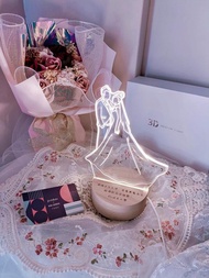 結婚周年紀念 原木Led夜燈藍芽喇叭 小夜燈 客製化夜燈