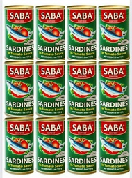 Saba Sardines Green 12pcsX155grams ,Saba sardines in tomato sauce