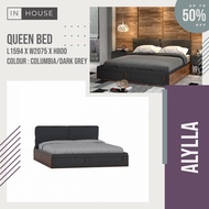 In House ALYLLA Wooden Bed Frame Queen Size King Size Bed Frame Katil Queen Kayu Kualiti