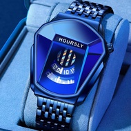 [Same Day Delivery] Watch Male HOURSLY Alloy Male Watch Motorcycle Watch Waterproof wristwatch Quart