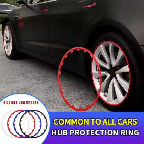 4Pcs Car Vehicle Wheel Rims 16/17/18/19/20inch Edge Protector Ring Strip Tire Guard Accessories Univ