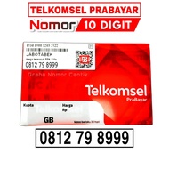Perdana Nomor Cantik Telkomsel 10 Digit Prabayar Seri Triple 777 888 999 Simpati Hoki 8999