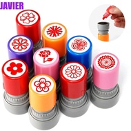 JAVIER Star Grading Stamp, Positive Review DIY Drawing Toy Rewards Flower Stamp, Portable Self Inkin