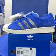 Adidas Ultrastar 80S Run DMC Scarpe Sneakers Blu Uomo Donna NUOVO superstar M25316 愛迪達 藍色 蛇皮造型