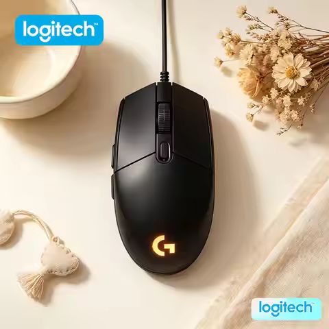 Logitech G102 Prodigy Wired Mouse 1000Hz Polling Rate HERO Sensor RGB Lighting 6 Programmable Button