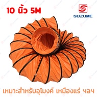 SUZUME พัดลมอุโมงค์ พัดลมดูดเป่า 8/10/12/14/16/20 นิ้ว 5M ท่อลมระบายอากาศ ท่อส่งลม สายลมอุโมงค์( เฉพ