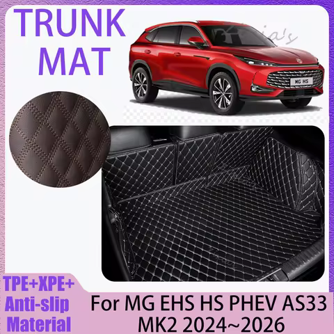 For MG EHS HS PHEV AS33 MK2 2024~2026 2025 Car Leather Trunk Mats Scratch Prevent Tray Boot Covers P