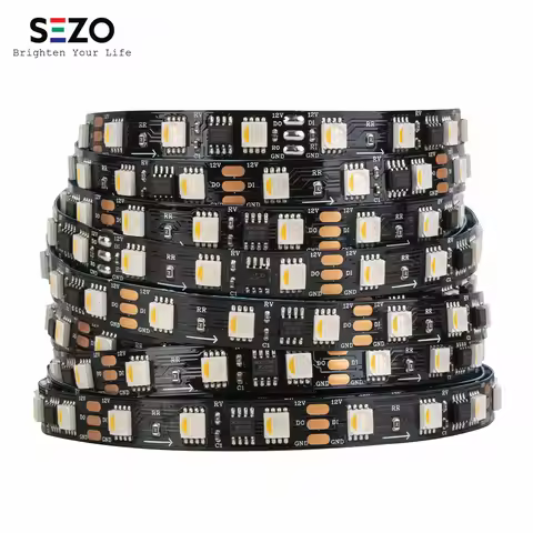 12V 24V WS2814 Led Strip Light 4 in 1 Similar SK6812 RGBW Group Addressable WS2811 RGBWW RGBCW 5050 
