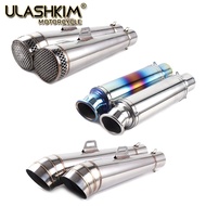 Universal 51mm 61mm project Motorcycle Exhaust Muffler Modified Exhaust Stainless Steel Carbon Fiber