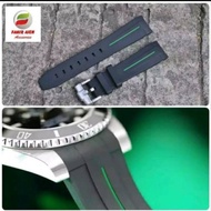 Strap Rolex Submariner 20mm 20 mm Green Black Watch Rolex Silicon StrapTALI
