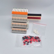 10PCS DIN Rail รีเลย์โมดูล HF 41F พร้อม LED 6A Slim รีเลย์ 5V 12V 24V ความถี่รีเลย์ 41F-5-ZS 41F-12-