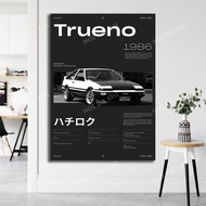 Toyota Trueno Ae86 Printable Jdm Digital Printable Poster Jdm Poster with Classic Japanese Cars 0316