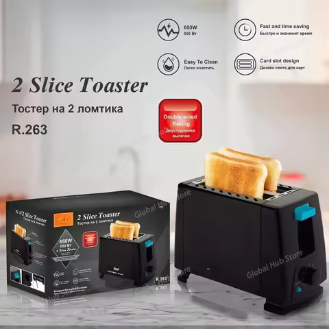 Toaster Toaster 2 Slices Breakfast Toast Toast Small Bread Oven Heating Fan