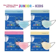 Medicos 4 Ply HydroCharge Junior Surgical Face Mask (1Box)