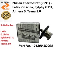 Nissan Thermostat ( 82C ) - Latio G.Livina Sylphy G11L Almera & Teana 2.0 ( 21200-ED00A )