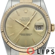 นาฬิกาข้อมือผู้ชาย Rolex Datejust รุ่น 16233(X) K18YG/SS สีแชมเปญ ขัดเงา ปี 1991 สภาพดีเยี่ยม [มือสอ