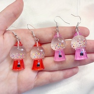 Kawaii Candy Gumball Machine Earrings Creative Fun Dangle Earrings Fashion Jewelry