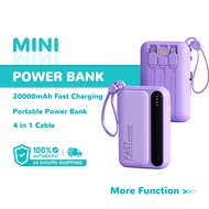 20000Mah Powerbank Mini Fast Charging With 4Cables Portable PowerBank Charge not Applicable to iPhone 15 series