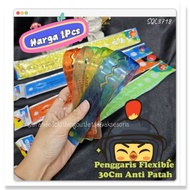 SQUEEZY FLEXIBLE RULER 30CM FLEXIBLE ANTI-BROKEN RULER/ COLORFUL PLASTIC RULER/ FLEXIBLE RULLER/ SQL